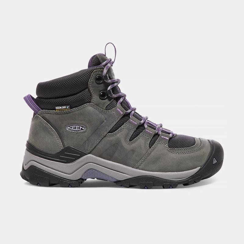 Keen Gypsum II Waterproof Mid - Kadın Trekking Bot - Gri/Mor - Türkiye (316298HOC)